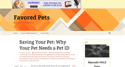 Desktop Screenshot of favoredpets.com